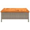 Garden Table Grey 70x70 cm | Rattan & Acacia Wood