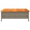 Garden Table Grey 70x70 cm | Rattan & Acacia Wood