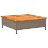 Garden Table Grey 70x70 cm | Rattan & Acacia Wood