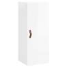 Stylish Highboard High Gloss White - 34.5x34x180 cm