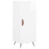 Stylish Highboard High Gloss White - 34.5x34x180 cm