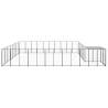 Durable Black Steel Dog Kennel - 25.41 m² Outdoor Space