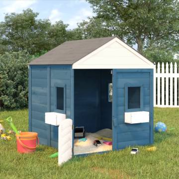 Solid Wood Fir Playhouse with Lockable Door & Flower Pots