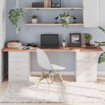 Light Brown Oak Table Top - 220x60cm | Treated Solid Wood