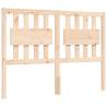 Solid Wood Bed Frame with Headboard 140x190 cm | HipoMarket