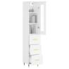 Stylish Highboard White 34.5x34x180 cm | Hipo Market