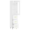 Stylish Highboard White 34.5x34x180 cm | Hipo Market