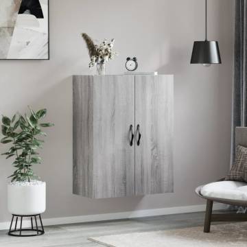 Wall Mounted Cabinet Grey Sonoma - 69.5x34x90 cm