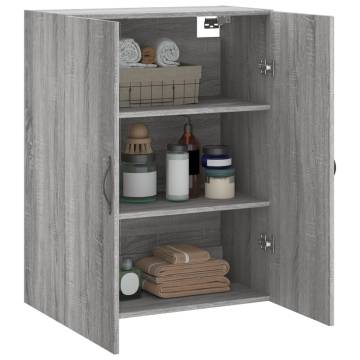 Wall Mounted Cabinet Grey Sonoma - 69.5x34x90 cm