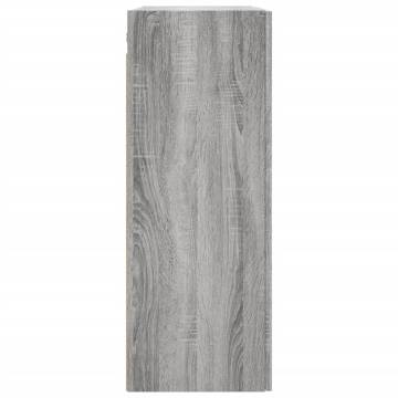 Wall Mounted Cabinet Grey Sonoma - 69.5x34x90 cm