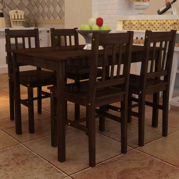 Dining Set 5 Pieces Pine Wood - Stylish & Durable