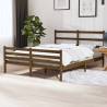 Bed Frame Honey Brown Solid Wood Pine 150x200 cm King Size Colour honey brown Size 150 x 200 cm 