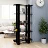 Stylish Black Book Cabinet & Room Divider - 80x30x160 cm