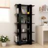 Stylish Black Book Cabinet & Room Divider - 80x30x160 cm