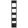 Stylish Black Book Cabinet & Room Divider - 80x30x160 cm