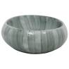 Elegant Green Oval Ceramics Basin - 59x40x15 cm | HipoMarket