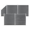 WPC Fence Set 4 Square + 1 Slanted 792x186 cm Grey Colour grey Quantity in Package 1 Model 4 sections + 1 slanted section 