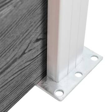 WPC Fence Set - 4 Square + 1 Slanted, Grey | Hipomarket UK