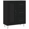 Stylish Highboard in Black - 69.5x34x180 cm Engineered Wood