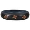 Elegant Black and Blue Oval Ceramic Countertop Basin | Hipomarket