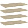 Bookshelf Boards 4 pcs Sonoma Oak 40x20x1.5 cm Engineered Wood Colour sonoma oak Size 40 x 20 x 1.5 cm Quantity in Package 4 