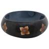 Elegant Black and Blue Oval Ceramic Countertop Basin | Hipomarket