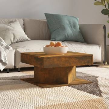 Elegant Smoked Oak Coffee Table - 57x57 cm | Hipo Market