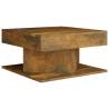 Elegant Smoked Oak Coffee Table - 57x57 cm | Hipo Market