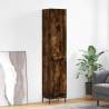 Highboard Smoked Oak 34.5x34x180 cm Engineered Wood Colour smoked oak Quantity in Package 1 Model 1 wood door 