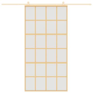 Sliding Door Gold 102.5x205 cm with Frosted ESG Glass