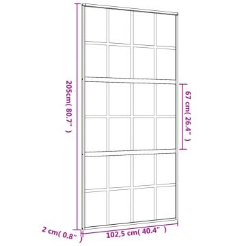 Sliding Door Gold 102.5x205 cm with Frosted ESG Glass