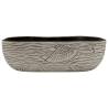 Stylish Grey & Black Rectangular Countertop Basin - 48x37.5 cm