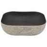 Stylish Grey & Black Rectangular Countertop Basin - 48x37.5 cm