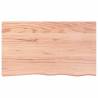 Light Brown Bathroom Countertop - Solid Oak Wood | HipoMarket