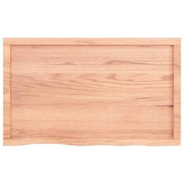 Light Brown Bathroom Countertop - Solid Oak Wood | HipoMarket