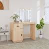 Dressing Table with LED 95x50x133.5 cm Solid Wood Pine Colour natural Quantity in Package 1 