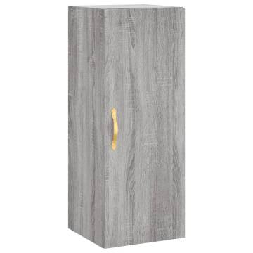 Stylish Grey Sonoma Highboard - 34.5x34x180 cm | HipoMarket