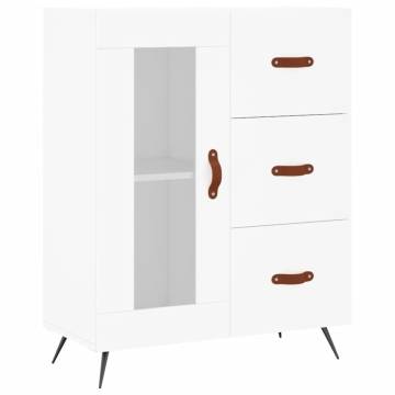 Stylish Highboard White - 69.5x34x180 cm Engineered Wood