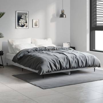 Concrete Grey Bed Frame 135x190 cm - Stylish & Durable