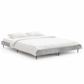 Concrete Grey Bed Frame 135x190 cm - Stylish & Durable