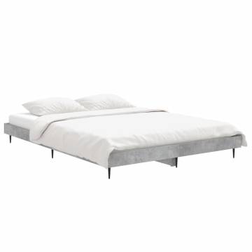 Concrete Grey Bed Frame 135x190 cm - Stylish & Durable