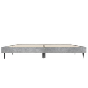 Concrete Grey Bed Frame 135x190 cm - Stylish & Durable