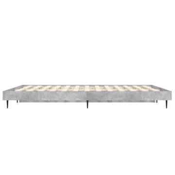 Concrete Grey Bed Frame 135x190 cm - Stylish & Durable