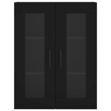 Stylish Highboard Black 69.5x34x180 cm - Hipomarket UK