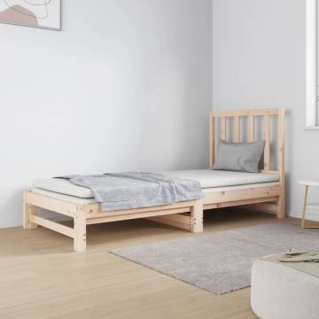 Pull-out Day Bed 2x(90x190) cm Solid Wood Pine | Hipo Market