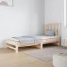 Pull-out Day Bed 2x(90x190) cm Solid Wood Pine Colour natural 