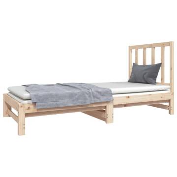 Pull-out Day Bed 2x(90x190) cm Solid Wood Pine | Hipo Market