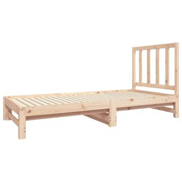 Pull-out Day Bed 2x(90x190) cm Solid Wood Pine | Hipo Market