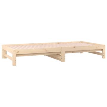 Pull-out Day Bed 2x(90x190) cm Solid Wood Pine | Hipo Market