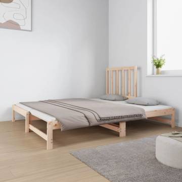 Pull-out Day Bed 2x(90x190) cm Solid Wood Pine | Hipo Market